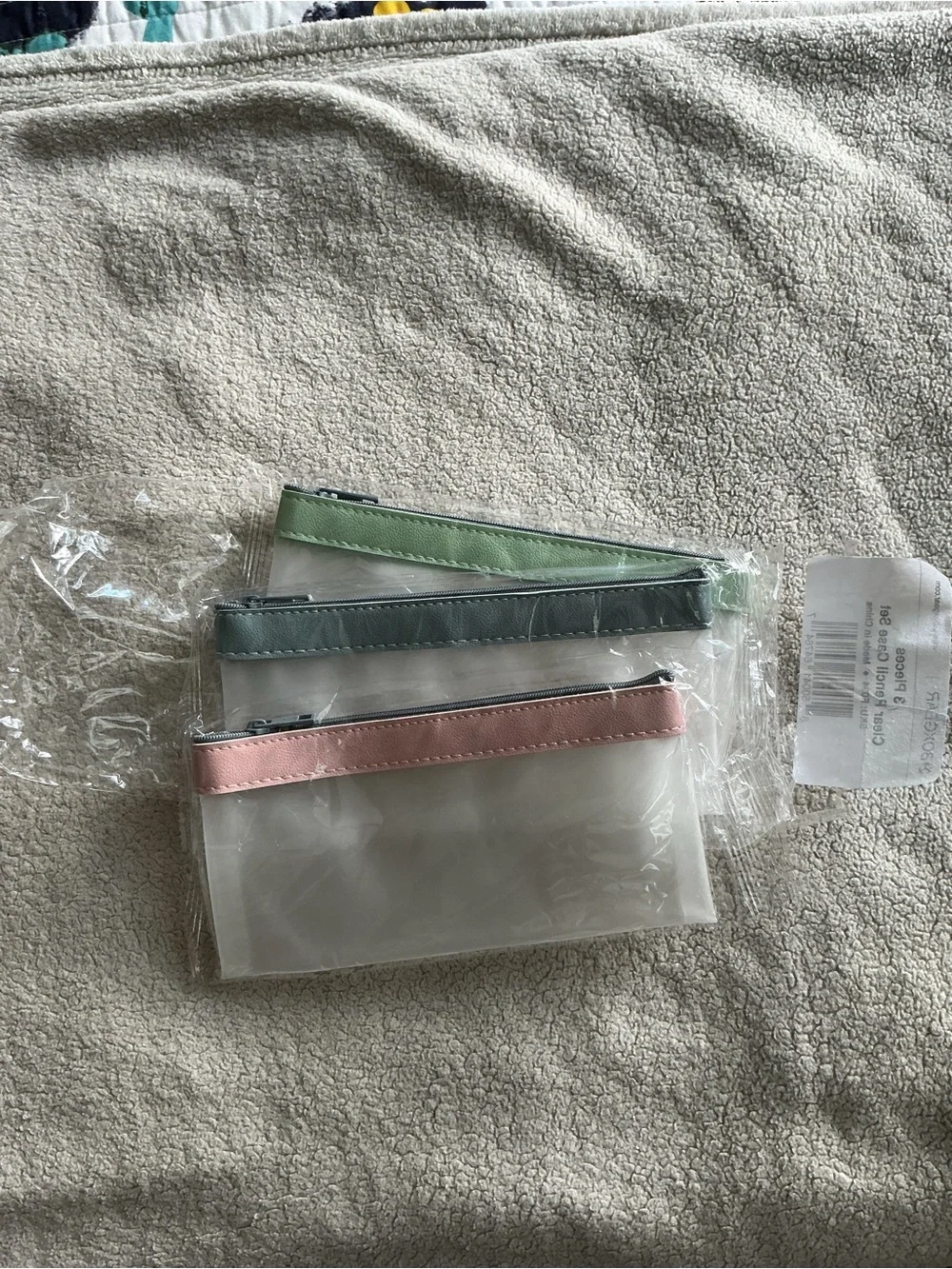 BOXGEAR Clear Pencil Case Set with Transparent Vinyl
